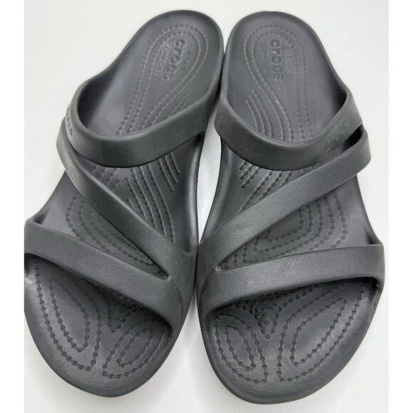 Crocs Kadee II Black Women's Sandals Slide Size 8 - Picture 2 of 6